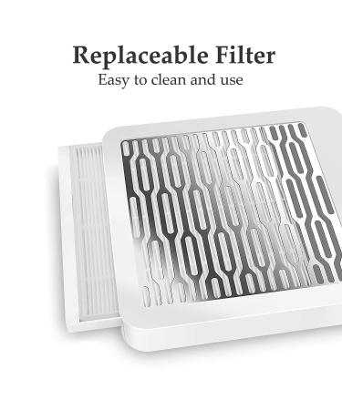 AONOLOVO Nail Dust Collector | Adjustable Suction | Upgraded Powerful Nail Vacuum Dust Extractor for Acrylic, Gel, Dip Nails | Includes Cuticle Nail Pusher - Buy Online on GoSupps.com