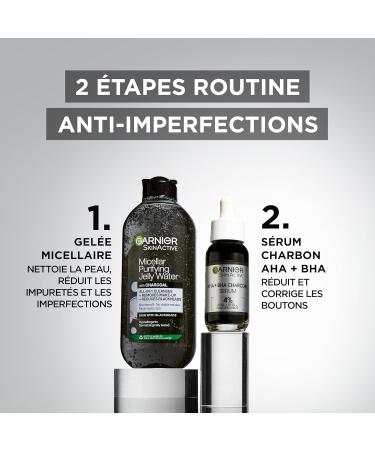 L'Or al Paris Garnier PureActive AHA + BHA Charcoal AntiImpurities Serum With Charcoal 30ml - Buy Online on GoSupps.com