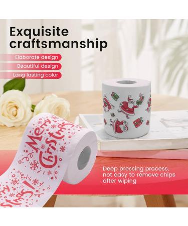 Dewedrt 5 Styles Santa Paper Roll Tissue Paper Towels Christmas Decorations Xmas Santa Office Room Toilet Paper 5 Roll - Buy Online on GoSupps.com