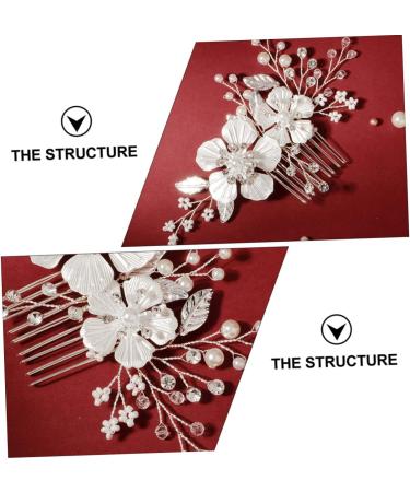 Didiseaon 1pc Comb Bridal Hairband Crystal Hair Decor Bridal Hair Clip Pearl Hair Barrettes Rhinestone Barrettes Beautiful Hairband Wedding Hair Clip Bride Decorate Manual Alloy - Buy Online on GoSupps.com