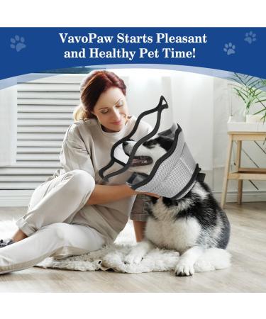 Vavopaw Rauskrause Dog Lick Protection Collar - Waterproof Adjustable Lightweight XXL for Post-Op Recovery | Breathable PVC & Recycled Materials - Gray - Buy Online on GoSupps.com