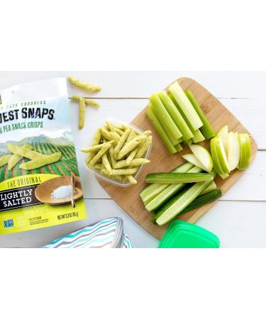 Harvest Snaps Green Pea Snack Crisps - Lightly Salted, Baked Veggie Snack with Plant Protein & Fiber - 3.3 oz Bag (Pack of 12) - Buy Online on GoSupps.com