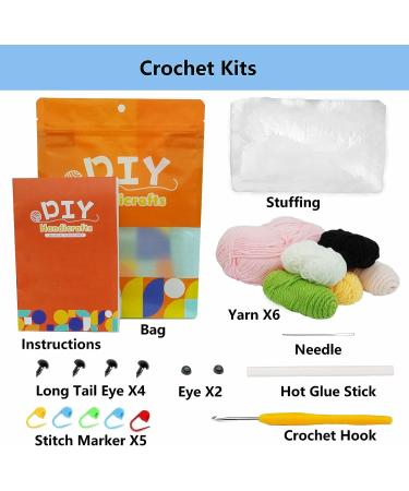 MINMUNJIU Crochet Kit for Beginners - 3 Pack Cute Small Crochet Animal Kit with Detailed Course Materials and Step-by-Step Video Tutorials - Buy Online on GoSupps.com
