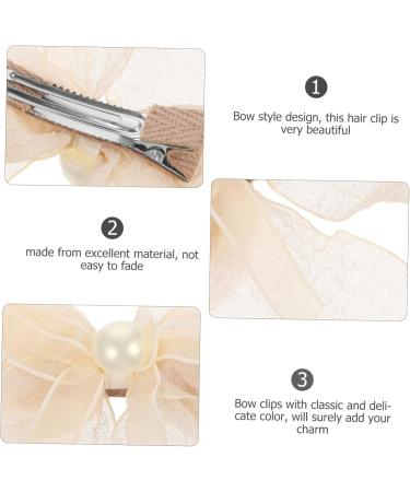 Beaupretty Bow Flower Mesh Lace Hairpin Hair Accessories The Flowers Metal Hair Ring Girl - Buy Online on GoSupps.com