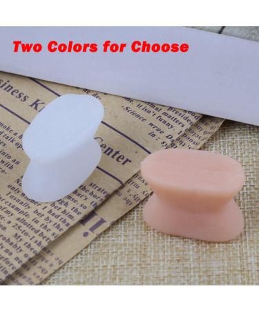 Haosem Gel Toe Spreader & Separator - 2-Piece Bale Toe Corrector for Big Toe Pain Relief & Overlapping Toes - Comfortable White Design - Buy Online on GoSupps.com