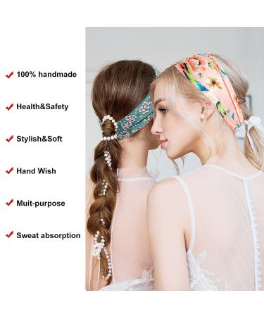 36 Pcs Boho Headbands for Women - Non Slip Wide Headband for Yoga, Workout, Running - Sweat-Wicking Hair Accessories for Girls - Buy Online on GoSupps.com