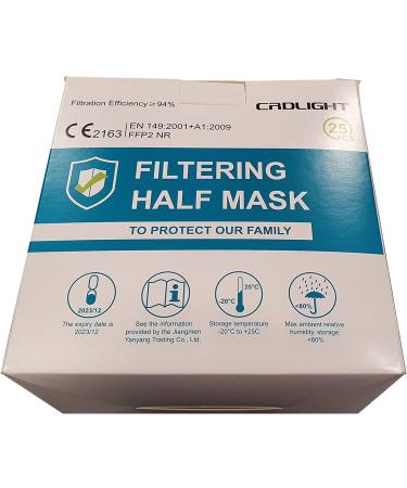 CRD Light FFP2 Masks - 100 Pieces | 5-Layer Breathable Respirator | White Face Masks for International Shipping - Buy Online on GoSupps.com