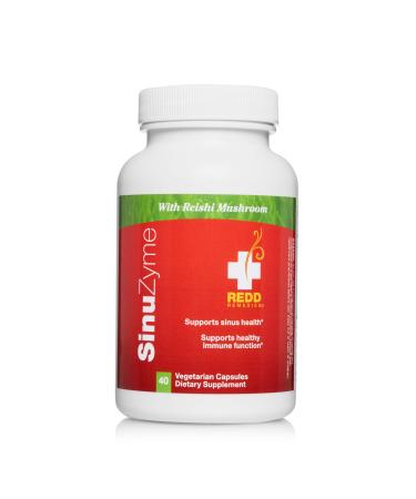 Redd Remedies SinuZyme Sinus and Immune Support 40 Capsules Standard Packaging