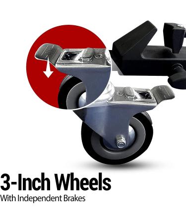 Vidpro PD-1 Professional Tripod Dolly - Heavy Duty with Adjustable Leg Mount and Locking Wheels - Carrying Case Included - Ideal for Cameras, Camcorders, and Lighting Equipment - Buy Online on GoSupps.com