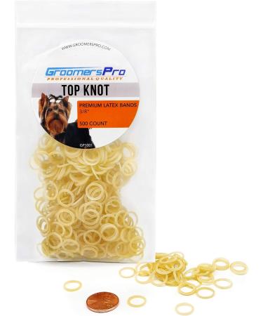 GROOMERSPRO 3/8 - 500 Count Latex Grooming Bands for Dogs | Premium Elastic Bands for Top Knots & Bows | Ideal for Maltese, Yorkie, Puppy Hair Styling - Buy Online on GoSupps.com