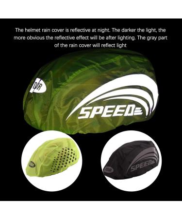 Bicycle Helmet Rain Protection | Waterproof & Windproof Cover | Breathable Dustproof 3PC Reflex Bracelet - Black - Buy Online on GoSupps.com