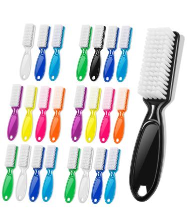 24 Pcs Handle Grip Nail Brush, NICEMOVIC Hand Fingernail Cleaner Brush Manicure Tools Scrub Cleaning Brushes Kit, Use for Toe and Nail Cleaning (Random Colors)