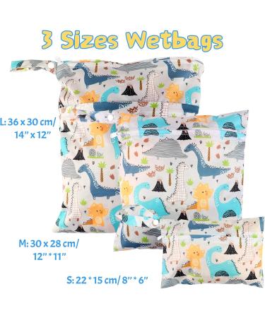 Reusable Wetbag Diaper Bag Set - 3 Waterproof Bags for Wet & Dry Storage | Portable & Stylish for Babies & Travel - Buy Online on GoSupps.com