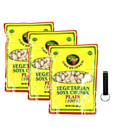 Vegetarian Soya (Soy) Chunks Plain Pack of 3 by Lion of Judah Sealed with ODatzGood Keychain Bottle Opener (Plain Pack of 3) Pack of 2 Plain