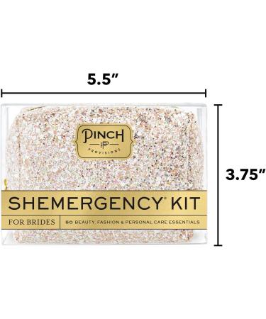 Pinch Provisions Shemergency Kit for Brides | 50 Essential Wedding Day Items | Pink Diamond Glitter Survival Pouch - Buy Online on GoSupps.com