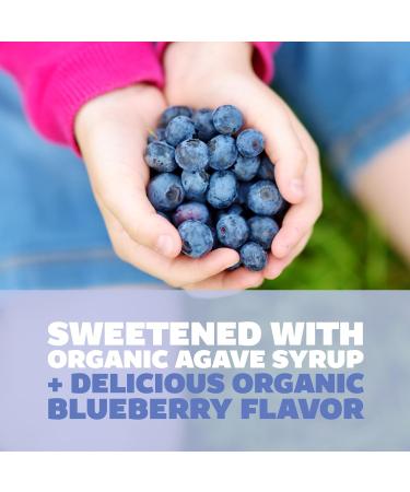Genexa Kids Nighttime Cough Medicine - Organic Blueberry Liquid Cough Suppressant for Kids 6+ | 4 Fl Oz | Temporary Relief for Cough Runny Nose & Sneezing - Buy Online on GoSupps.com