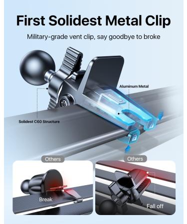(2022 Upgraded) andobil Car Phone Mount - Military Sturdy Grip, Ultra Stable, Easy to Use - Compatible with iPhone 13/12/14 Pro Max, Android, Samsung - Black - Buy Online on GoSupps.com
