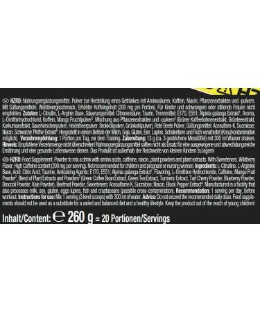 Weider HZRD Pre-Workout Powder Wildberry Storm - Energy Booster for Intense Gym Sessions - 20 Servings (200g) - Buy Online on GoSupps.com