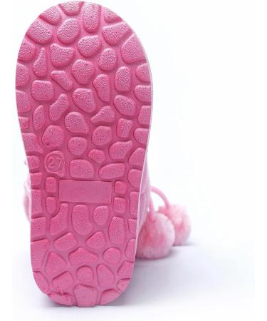Yeeteepot Baby Girls' Winter Booties - Warm Lined Snow Boots for Kids - Anti-Slip Ankle Boots - Pink, 4.5 UK Child - Buy Online on GoSupps.com