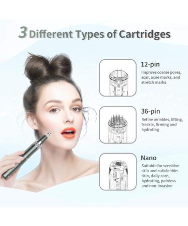 Beauty Links Electric Microneedling Pen with 4 LED Lights - 0-2.5mm Skin Rejuvenation Tool for Anti-Acne & Anti-Aging - Includes 10 Needle Cartridges - Buy Online on GoSupps.com