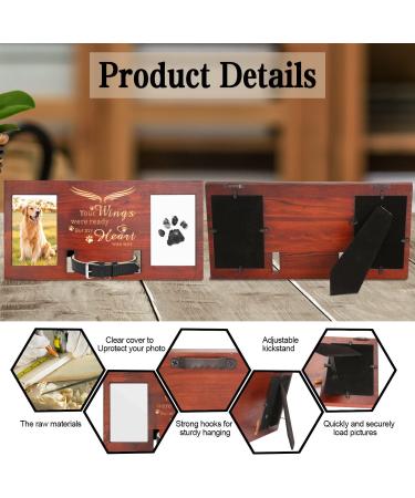Pet Paw Print Kit Picture Frame with Collar Mount  Dog Paw Print Kit  Pet Memorial Gifts  Dog or Cat Memorial Gifts  Pets Sympathy Gift  Pet Memorial Pawprint Frame  No Mess Ink Pad for Pets  Cat Paw Print Kit - Buy Online on GoSupps.com