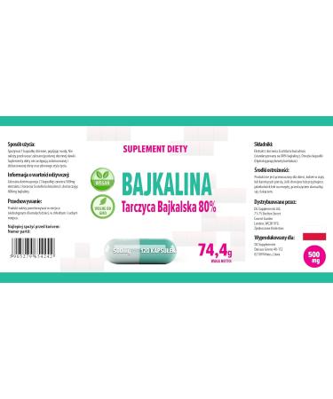 Hepatica Baicalin from (Scutellaria baicalensis) 500mg 120 Vegan Capsules Certificate of Analysis by AGROLAB Germany High Potency Gluten & GMO Free - Buy Online on GoSupps.com
