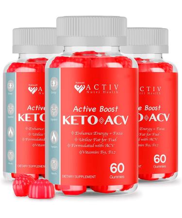 Activ Keto ACV Gummies for Health - Advanced Formula ACV for Health Keto Shark Gummy Bears Apple Cider Vinegar Tank Dietary Supplement