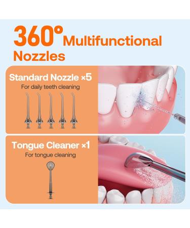 Buy Bitvae Cordless Water Flosser | 6 Jet Tips 3 Modes for Ultimate Oral Care | Ultra-Fine 0.06mm Water Stream | International Shipping Available - Buy Online on GoSupps.com