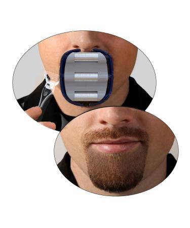 Mens Goatee Shaving Template - Create a Perfectly Shaped Goatee Every Time - Adjustable Reduces Shaving Time - Shape Van Dyke, Goatee and Circle Bead (Version 1.1) 1 Count (Pack of 1)