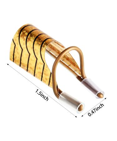 20 Reusable Nail Extension Forms - French Nail Tips for Manicure - Gold & Silver - Buy Online on GoSupps.com