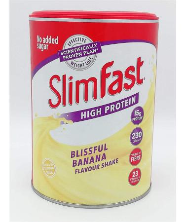 SlimFast High Protein Meal Replacement Shake Summer Banana 365g Take Advantage of The Slim Fast Magic to Lose Weight Feel Energised and in Control of Your Life Banana 250 ml (Pack of 1)
