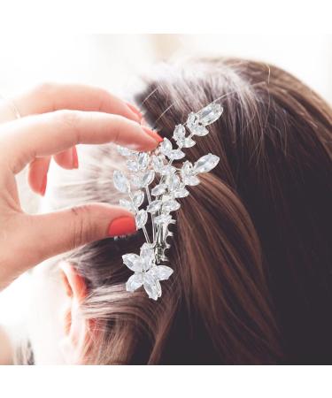 FRCOLOR Accessories bangs comb hair flowers for women wedding bridal headpieces for wedding hair accessories for women wedding hair combs headband rhinestones aluminum alloy Flowers - Buy Online on GoSupps.com