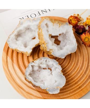 Home Natural Clear Quartz White Agate Crystal Slab Slice Quartz Crystal Cluster Minerals Reiki for Home Decoration (Size : 250-300g) - Buy Online on GoSupps.com