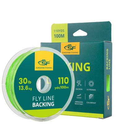 SF fly fishing backing cord Backing Line Woven Fly fishing cord fishing cord trout cord # 20LB/30LB # 100m green/100m 30lb 100m/108yds