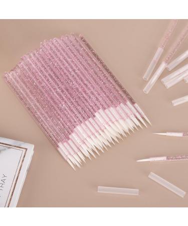 300pcs Eyelash Extension Supplies Kit | 100 Disposable Mascara Wands Lip & Eyeliner Brushes | Crystal Pink - Buy Online on GoSupps.com