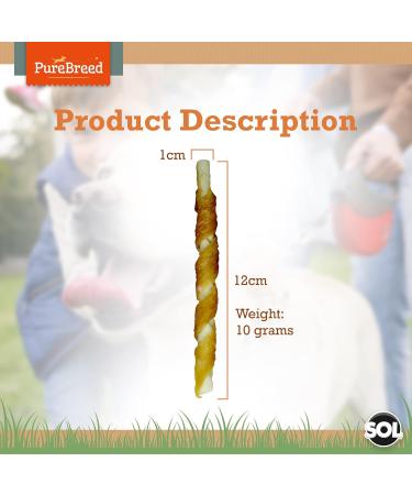 50pk Twist Rawhide Sticks Chicken Dog Treats | Chicken Wrapped Dog Chews Toy | Low Fat High In Protein Chicken Twists for Dogs | Chicken Rawhide Dog Chew | Chewy Twists with Chicken with SOL Sticker Chicken 5 Count (Pack of 10) - Buy Online on GoSupps.com