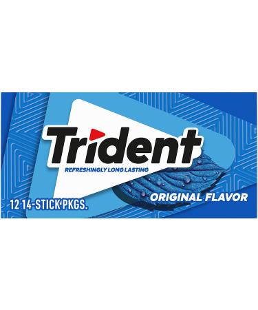 Trident Original Flavor Sugar Free Gum - 12 Packs (168 Total Pieces) - Buy Online on GoSupps.com