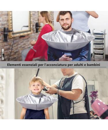 Voarge Hairdressing Cape & Gown - Breathable Haircut Cloth for Adults & Children | Gray Silver - Buy Online on GoSupps.com