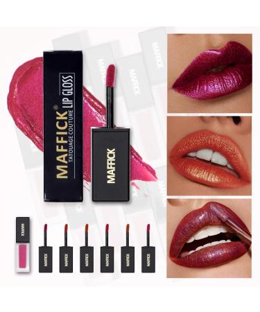 Shop Dulele Metallic Liquid Lipstick Set - 6 Waterproof Hydrating High Pigment Shades for Long-Lasting Non-Drying Matte Finish - Buy Online on GoSupps.com