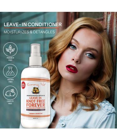 Sunny Isle Jamaican Black Castor Oil Knot Free Leave-In Detangler & Conditioner Bundle - 8oz & 2oz | Moisturizes, Stimulates Hair Growth, Softens, Eliminates Frizz - Buy Online on GoSupps.com