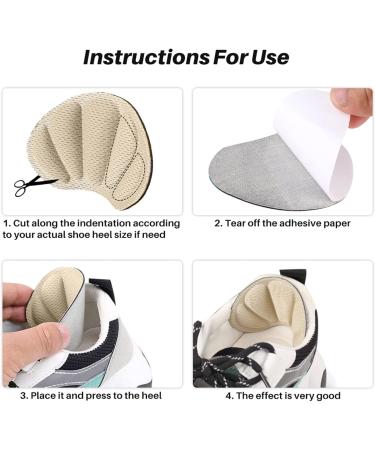 CHEERYMAGIC 2 Pairs Heel Cushion Inserts - Anti-Slip Shoe Pads for Women and Men | Blister Protectors and Comfortable Heel Cushion | Self-Adhesive Sport Shoe Inserts in Black - Buy Online on GoSupps.com