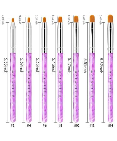 Makartt 7-Part Nail Art Brush Set | Multi-Functional UV Gel & Poly Extension Brushes | DIY Nail Design Tools - Buy Online on GoSupps.com