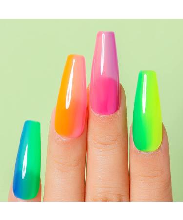 AIMEILI Neon Gel Nail Polish Set 8ml 12 Colours Spring Summer Pink Red Orange Green Blue Purple Gel Polish Soak Off UV LED Gel Nail Polishes Nail Art Gel Polish Gift Kit 25 KIT12-25_8ML 8 ml (Pack of 12) - Buy Online on GoSupps.com