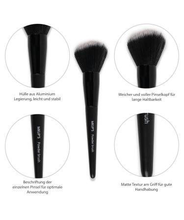 Premium Black Make-Up Brush Set | Egg Cleaner Face Peeling Hyaluron Lips Massage Eyeliner & Eyeshadow Tools - International Shipping Available - Buy Online on GoSupps.com