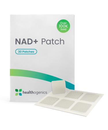 Healthogenics NAD+ Patches for Women and Men 30 Transdermal Supplement Patches for Energy Focus & Wellness Support Anti Aging Daily Routine with Plant Based Time Release Formula