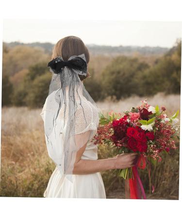 FRCOLOR Bridal Hair Accessories Bow- Knot Hair Clip Bridal Hairpins Hair Barrette Bow Headdress Bachelorette Party Veil Tiara for Girls Bow-knot Hair Clip Bride Decorate Wedding Iron - Buy Online on GoSupps.com
