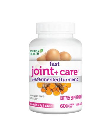 Genuine Health Fast Joint Care+ with Turmeric and Eggshell Membrane - Natural Pain Relief - 60 Capsules