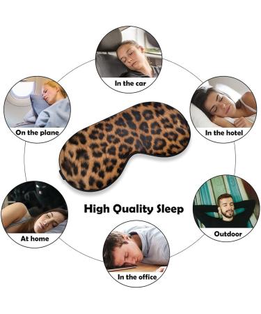 Leopard Skin Sleep Mask for Women - Adjustable Eye Shades with Elastic Strap for Ultimate Comfort - Buy Online on GoSupps.com