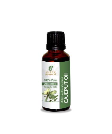 Cajuput Oil -(Kayu Putih | White Wood)- Essential Oil 100% Pure Natural Undiluted Uncut Therapeutic Grade Oil 1.01 Fl.Oz CAJEPUT OIL 30ML (1.01 Fl.OZ)