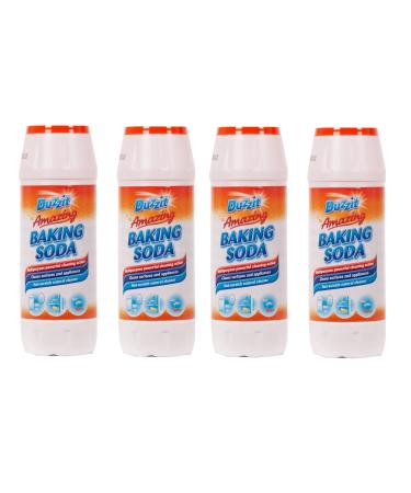 4 x Baking Soda Multipurpose Natural Cleaner Powerful Stain Remover Cleans Surfaces and Appliances Sinks Drains 500g